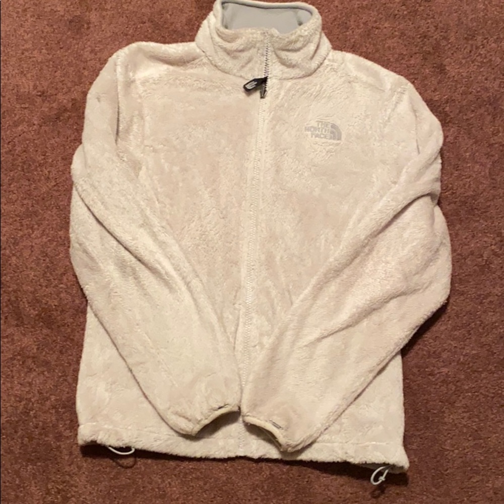 Furry north face coat